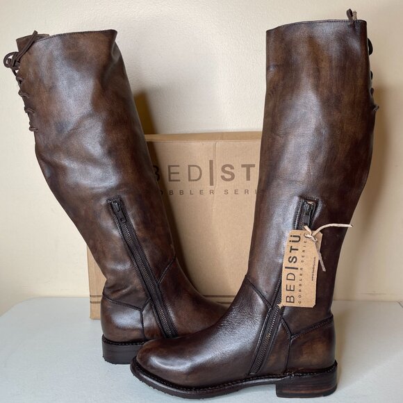BED STU Manchester Heavily Distressed Tall Leather Riding Boots BEDSTU Size 8.5 - Picture 4 of 16